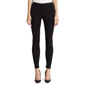 Theory Venlynn Neo Twill Black Skinny Pants with Zip Ankles